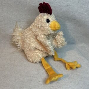 Folkmanis Funky Chicken Hand Puppet Rooster 7 inch Toy Pretend Play